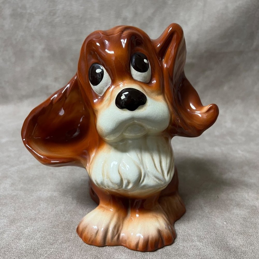 Vintage Ceramic Dog Planter by Freeman-McFarlin Fine Art Originals
